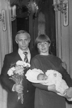 Vladimir Putin poses with his wife Lyudmila and daughter Katya in 1985.