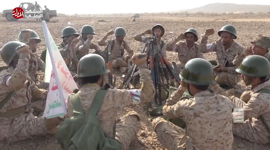 Houthis taking part in drill