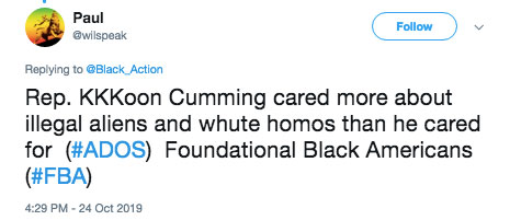 ADOS attacks Elijah Cummings