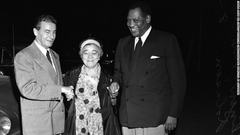 Vincent Hallinan (left)  Progressive candidate for President, Charlotta Bass and Paul Robeson. 