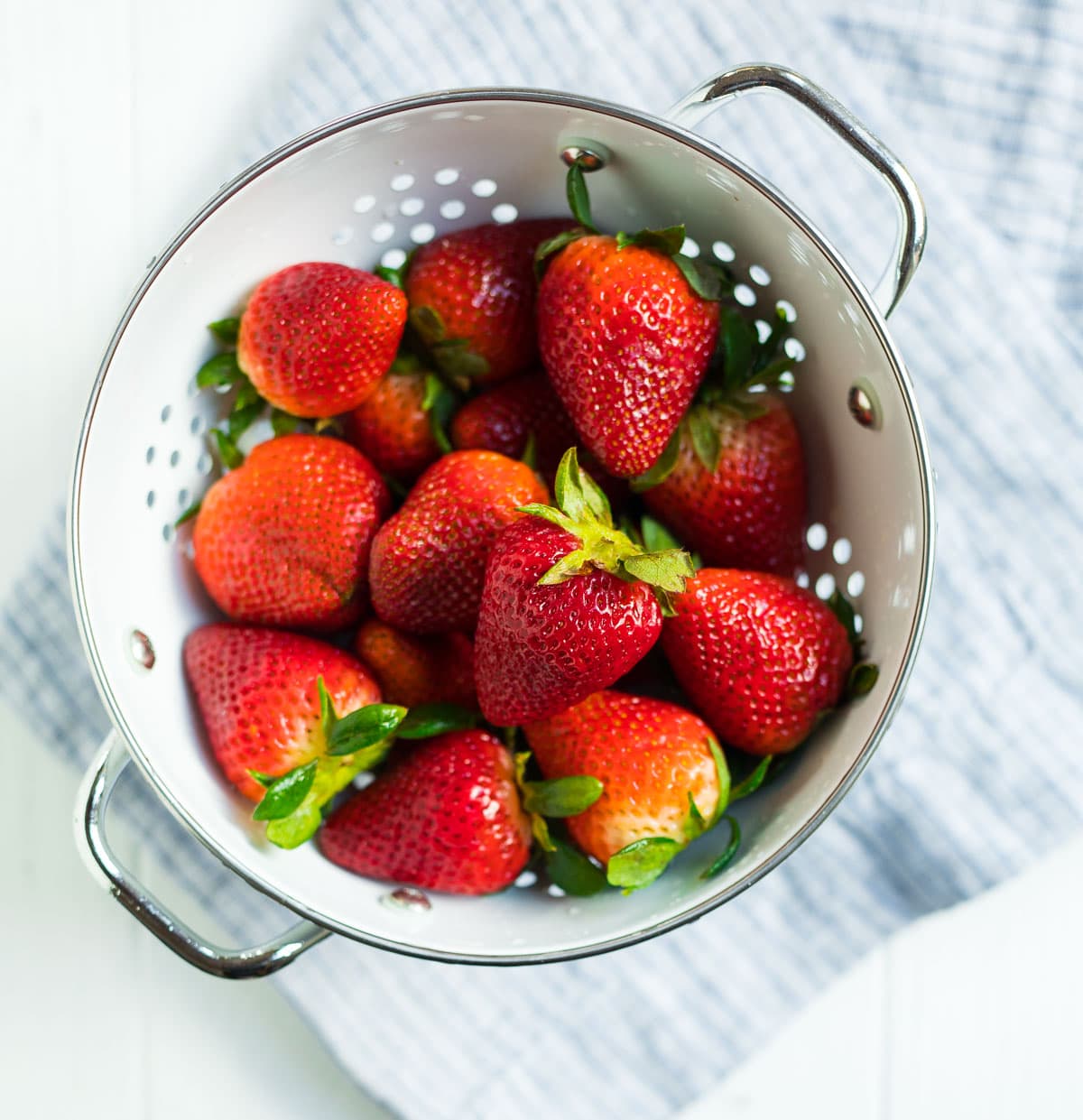A bowl of red ripe strawberries