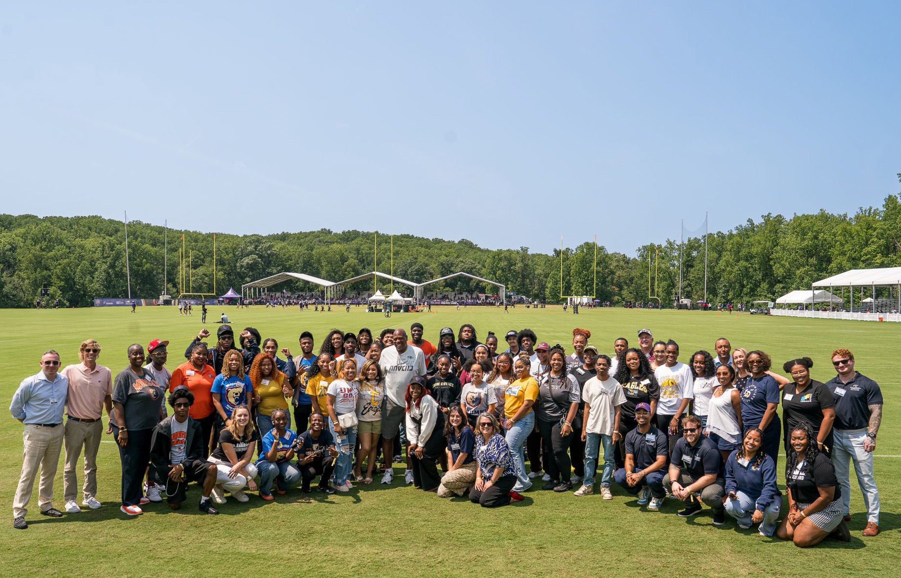 Courtesy of the Baltimore Ravens and the Bisciotti Family Foundation: Ozzie Scholars assembled at an annual luncheon hosted at the Under Armour Performance Center for all returning and new scholars.