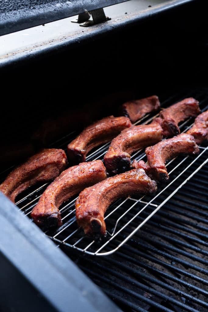 Party ribs on the smoker.