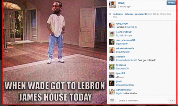 shaqclowningthe2014miamiheat.gif