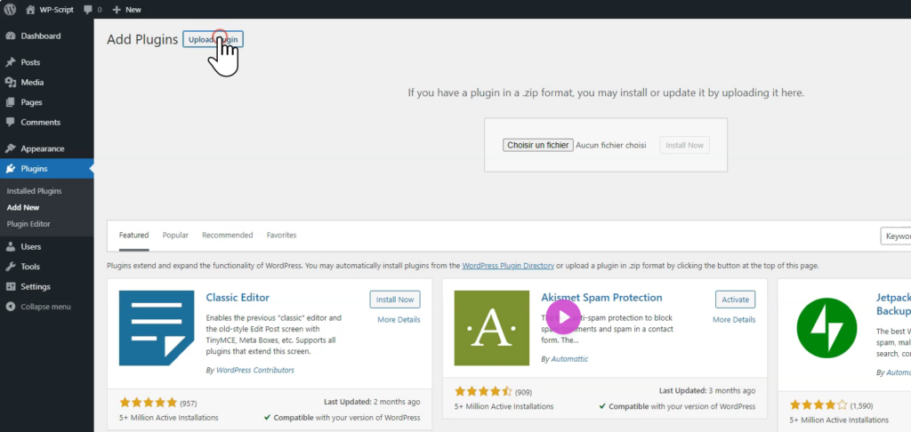 Press Upload Plugin
