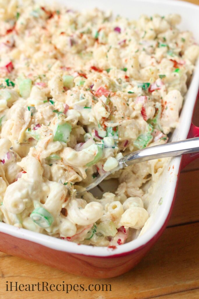 You can swap out the chicken with canned tuna if you're avoiding meat.