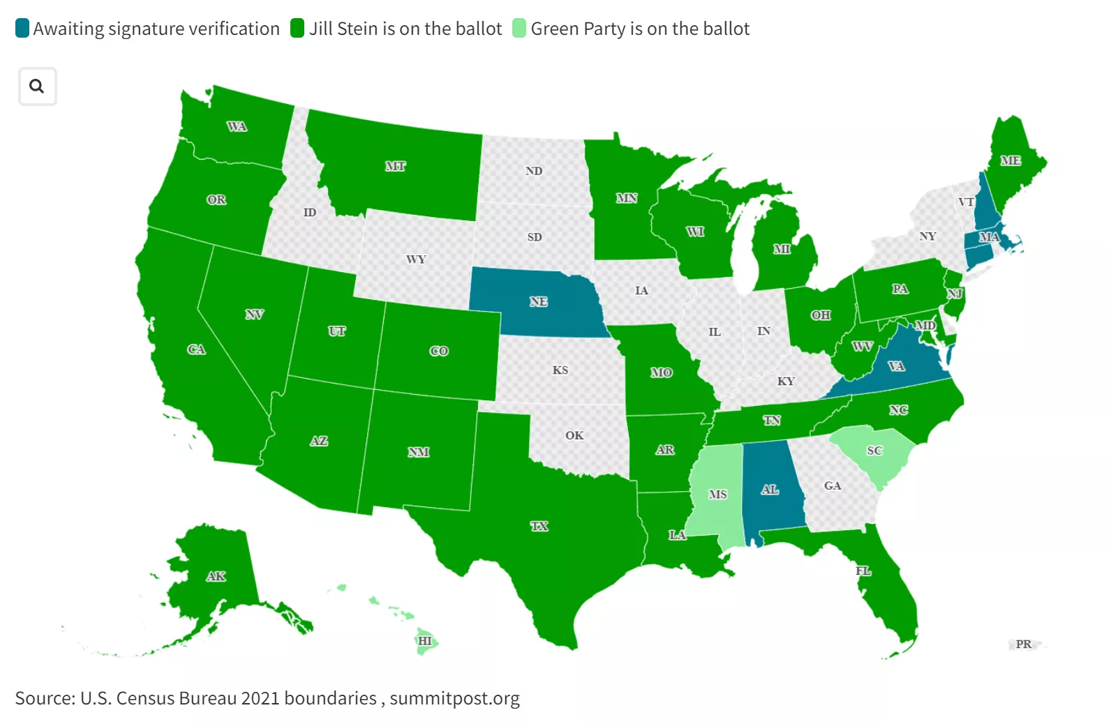 Map Shows States Where Jill Stein Is on 2024 Ballot - Newsweek