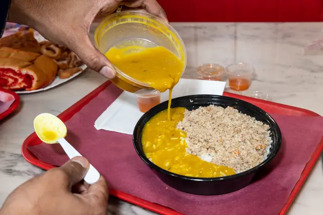 Coconut choka and dhal at Brown Betty Restaurant
