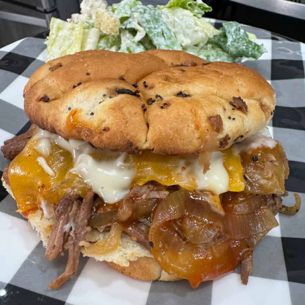 Shredded Beef and Cheddar Sandwiches