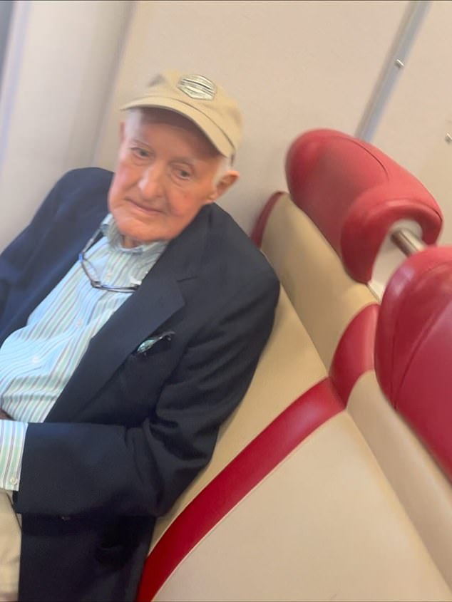 O'Keefe also said in the caption of his post that before police arrived 'the old Karen's friend said 'You're not the minority anymore.' (Pictured: An elderly white man watching the dramatic scene)