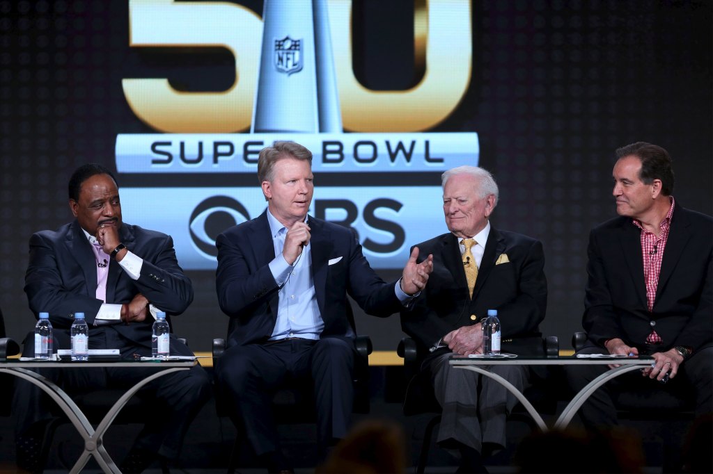 Phil Simms in 2016 in advance of Super Bowl 50.