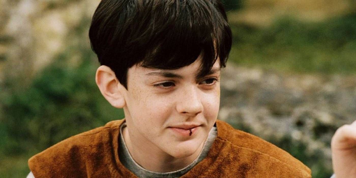 Edmund Pevensie in Narnia with a cut lip