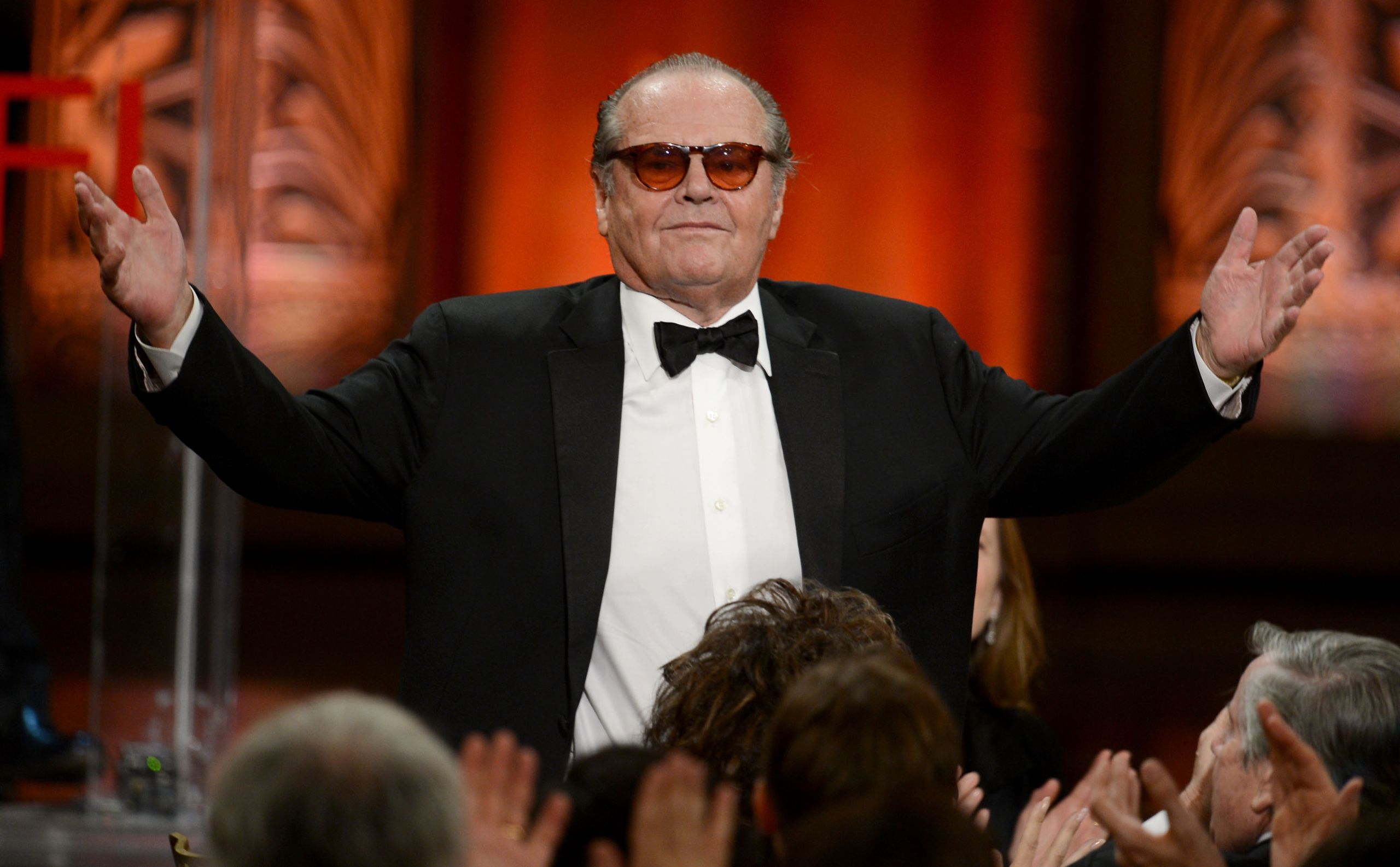 Image may contain Audience Human Crowd Person Speech Tie Accessories Accessory Jack Nicholson Suit and Coat