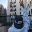 Photos from a live balcony concert in Harlem in September 2021