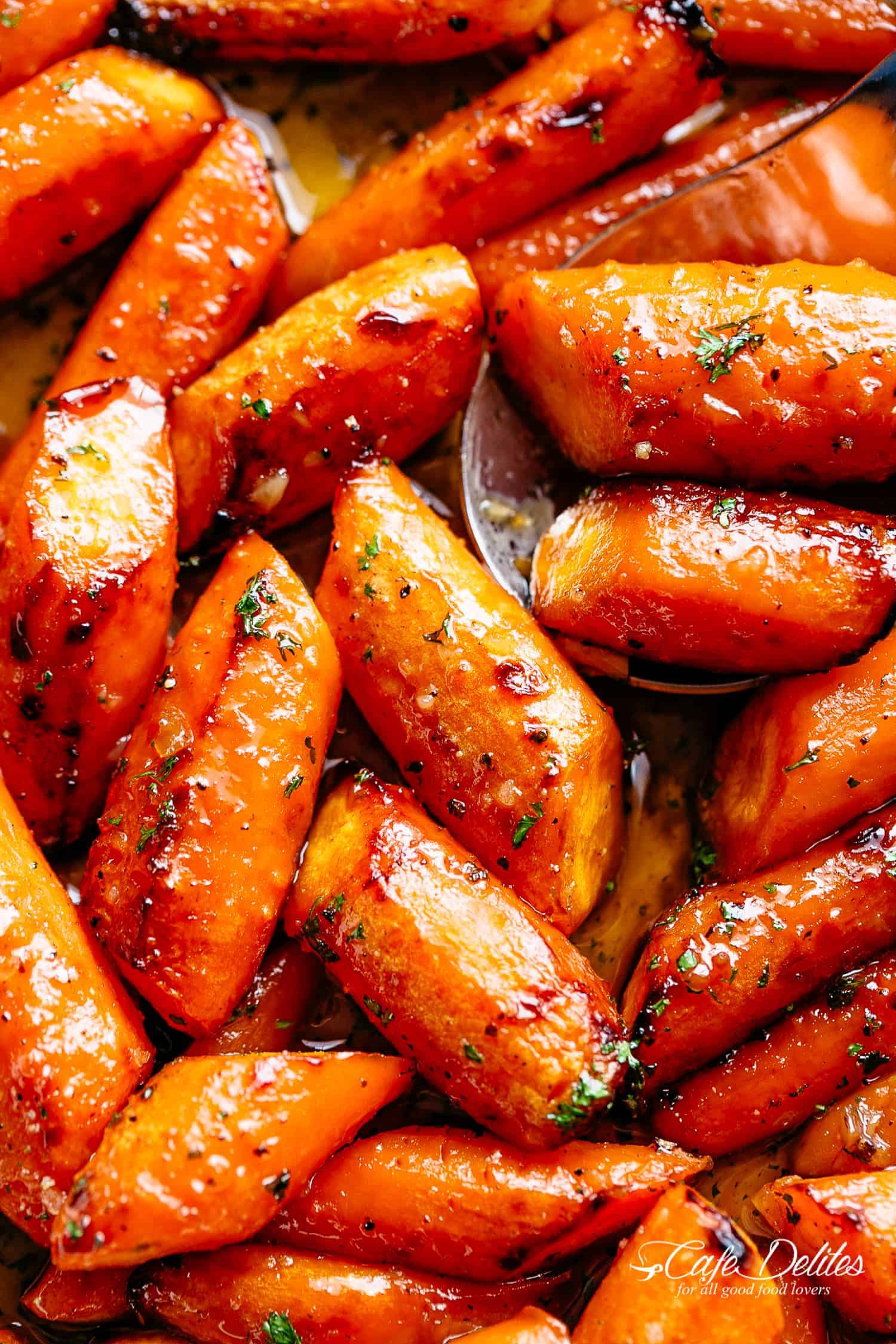 Roasted Carrots on a baking pan