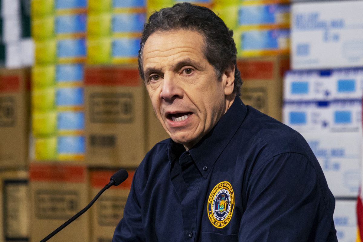 NY Governor Andrew Cuomo Holds Daily Briefing At Javits Center