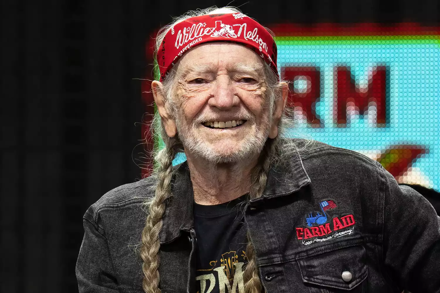 Willie Nelson attends a press conference during the Farm Aid 2022 music festival at the Coastal Credit Union Music Park on September 24, 2022 in Raleigh, North Carolina.