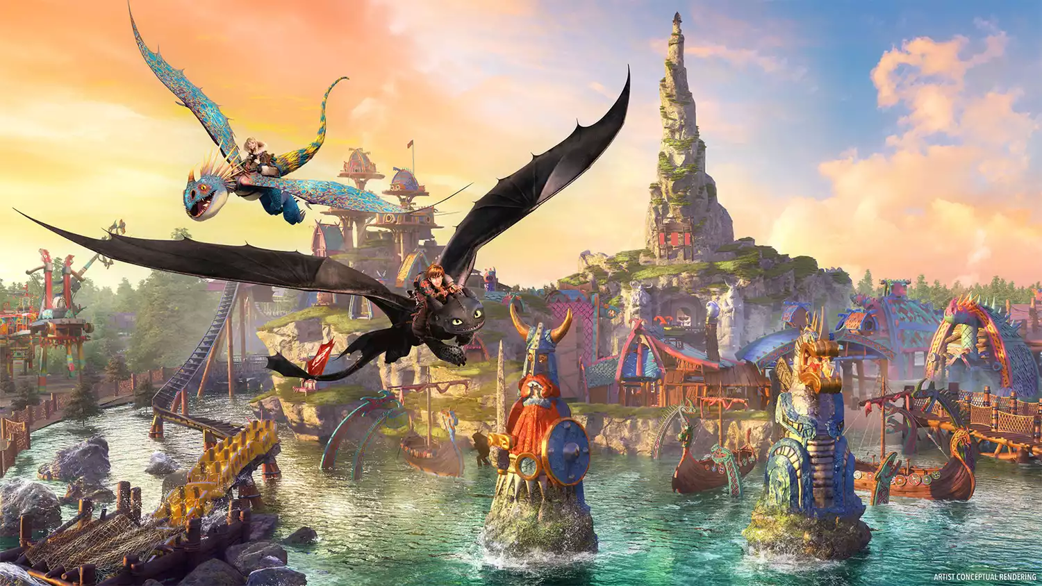 Universal Studios Orlando How to Train Your Dragon concept art