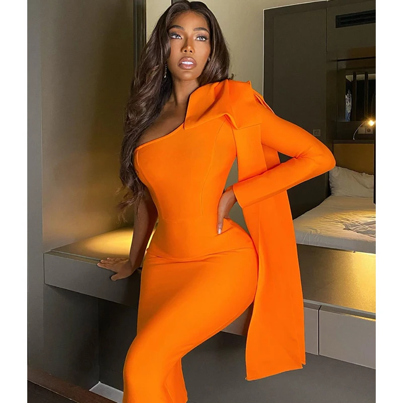 Orange-Summer-Women-Dress-2020-New-Sexy-One-Shoulder-Long-Sleeve-Bow-Tight-Fit-Split-Club.jpg