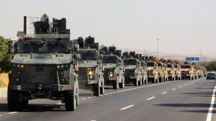 Turkish military convoy in Kilis, near the border with Syria (9 October 2019)