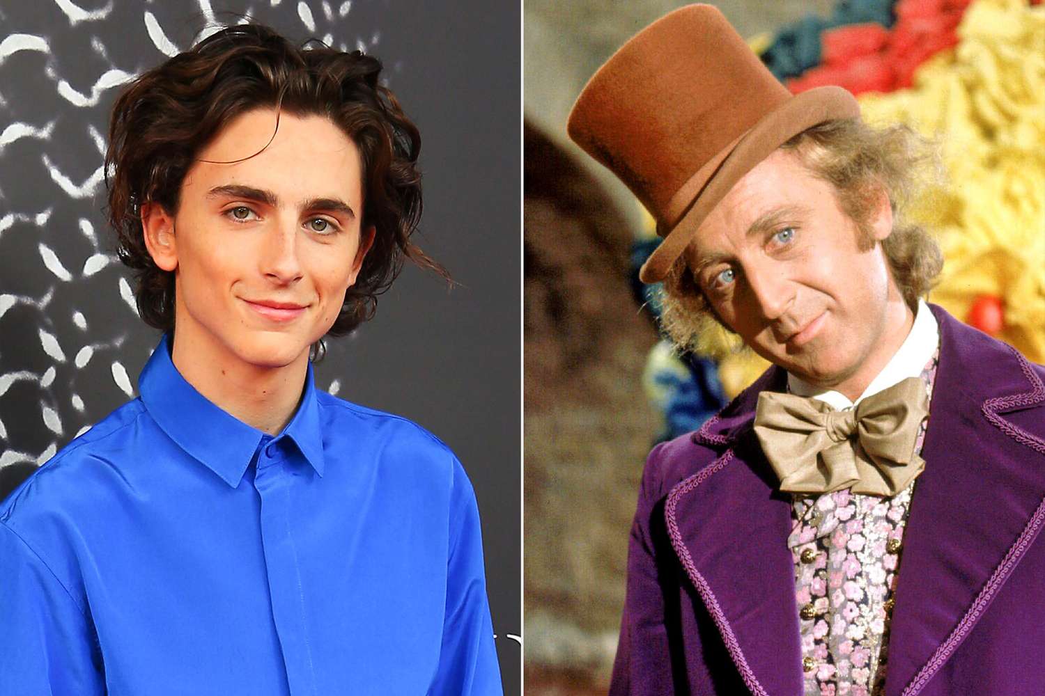 Timothee Chalamet WILLY WONKA AND THE CHOCOLATE FACTORY, Gene Wilder,