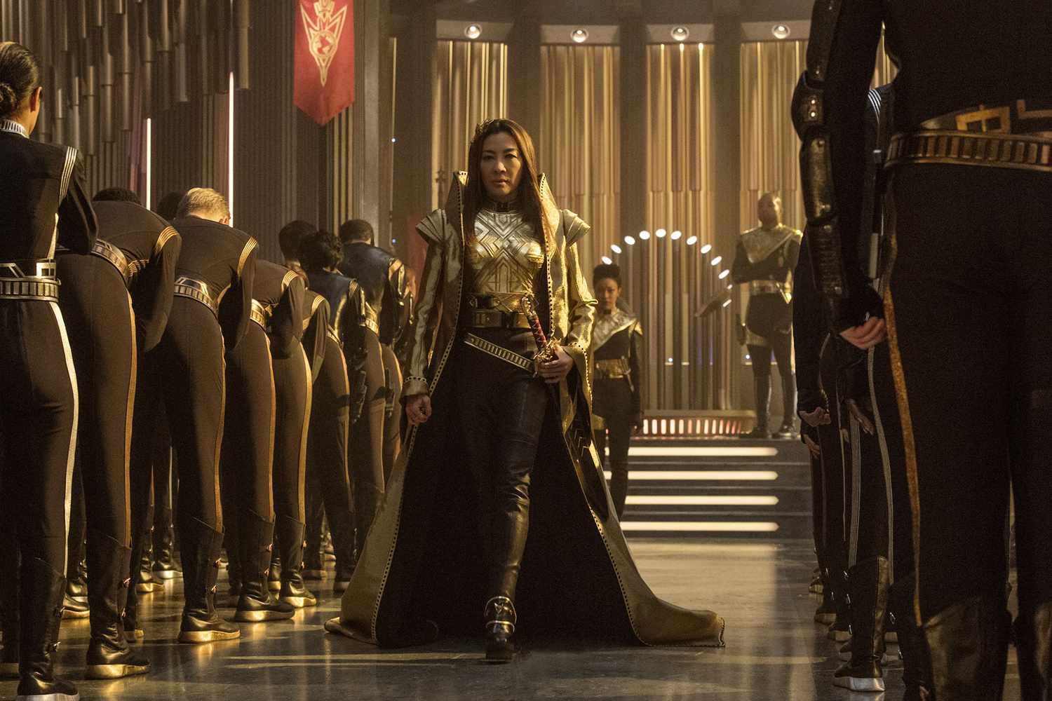 "Vaulting Ambition" -- Episode 112 -- Pictured: Michelle Yeoh as Philippa Georgiou of the CBS All Access series STAR TREK: DISCOVERY. Photo Cr: Ben Mark Holzberg/CBS ÃÂ© 2017 CBS Interactive. All Rights Reserved.