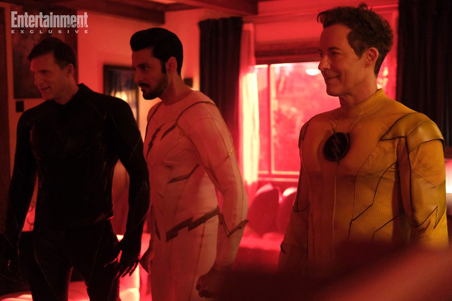 Teddy Sears, Karan Oberoi, and Tom Cavanagh in 'The Flash' series finale