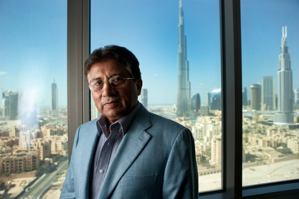 Former Pakistani President in exile in Dubai.