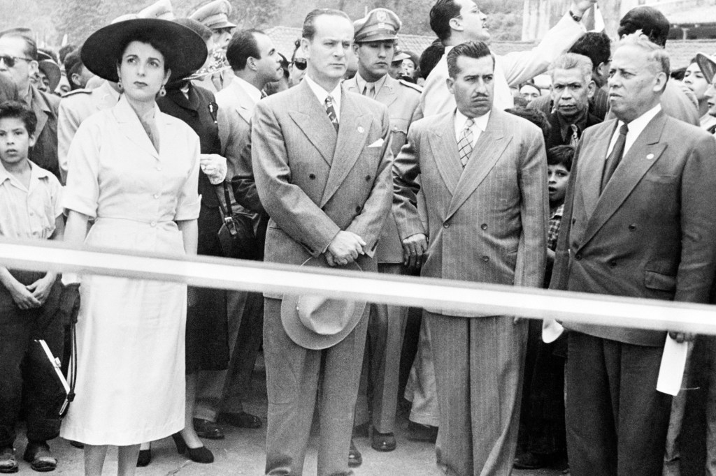 Former Guatemalan Pres. Jacobo Arbenz Guzman (center) was deposed by the CIA in 1954 as part of its larger plan to assassinate dozens of leading international politicians. 