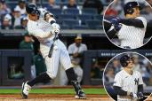 Aaron Judge, Juan Soto (top-inset) and Anthony Rizzo (bottom-inset) all homered in the Yankees' 7-3 win over the A's.