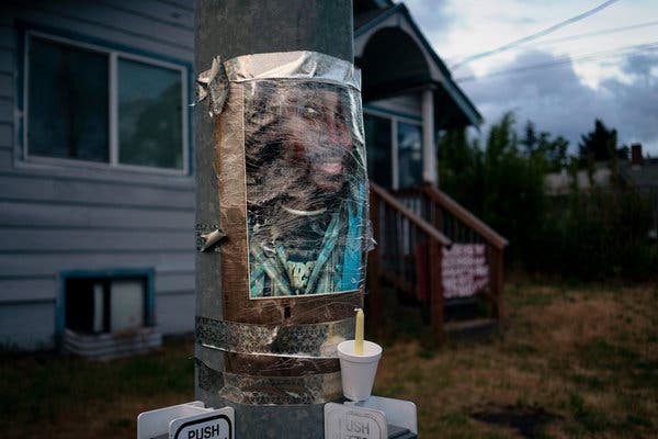 A photo of Manuel Ellis, a black man who called out “I can’t breathe” before dying in police custody in Tacoma, Wash.