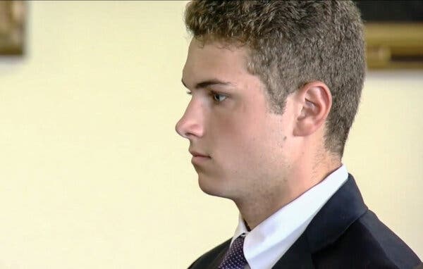 Christopher Belter in court in 2019. He was sentenced to eight years’ probation after pleading guilty to rape, attempted sexual abuse and two misdemeanors in attacks on four girls. 